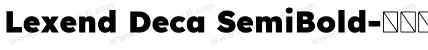 Lexend Deca SemiBold字体转换